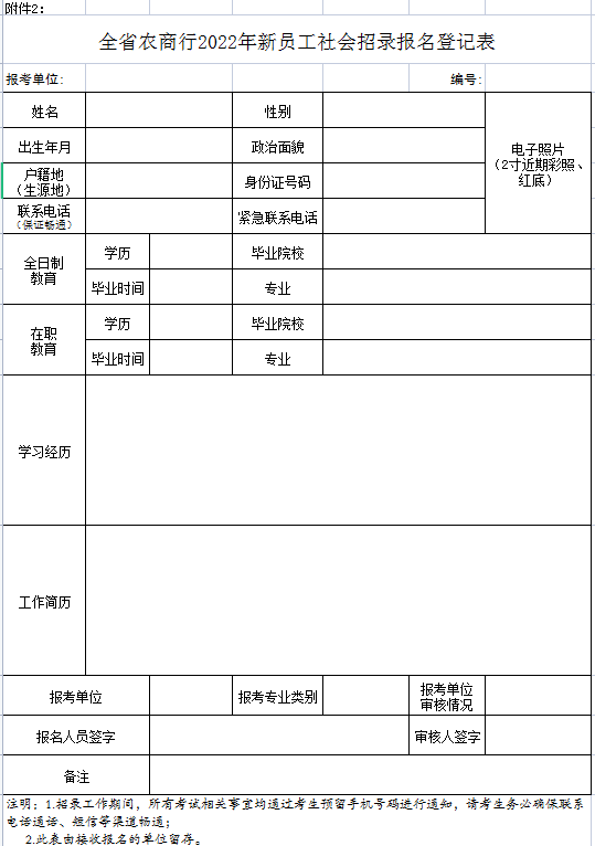 報名表