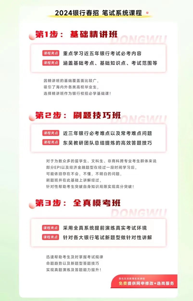 2024銀行春招筆試系統課程